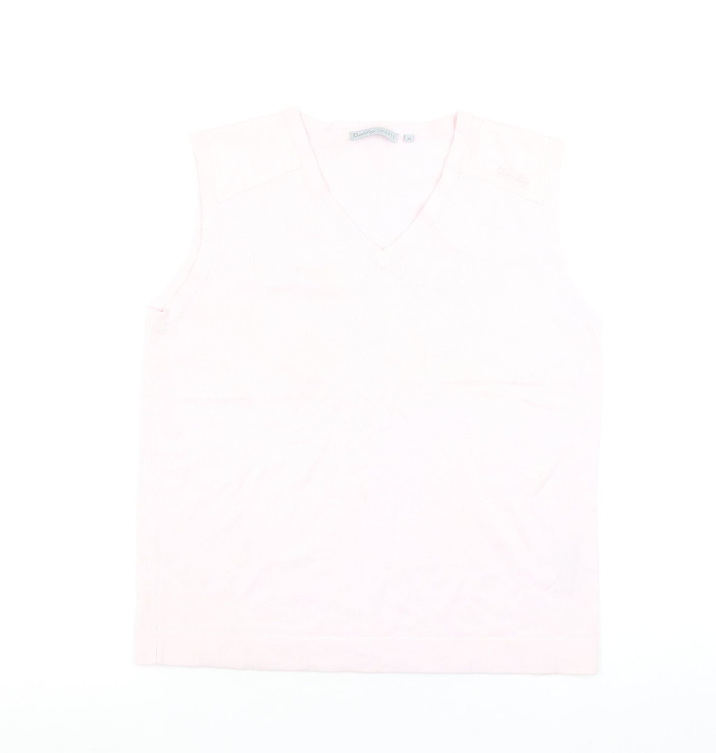 Daily Sports Women’s Pink V-Neck Sleeveless Knit Tank Top M