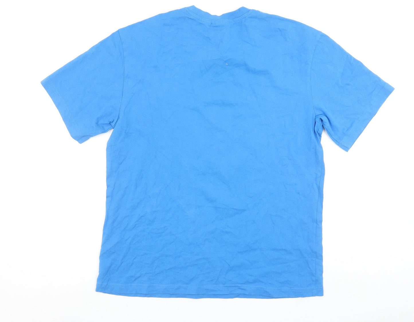 H&M Men Blue The Simpsons Bart Graphic Relaxed Fit Cotton T-Shirt M