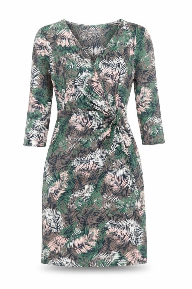 Laura Ashley Women’s Multicoloured Tropical Print Knee Length Wrap Dress Size 8