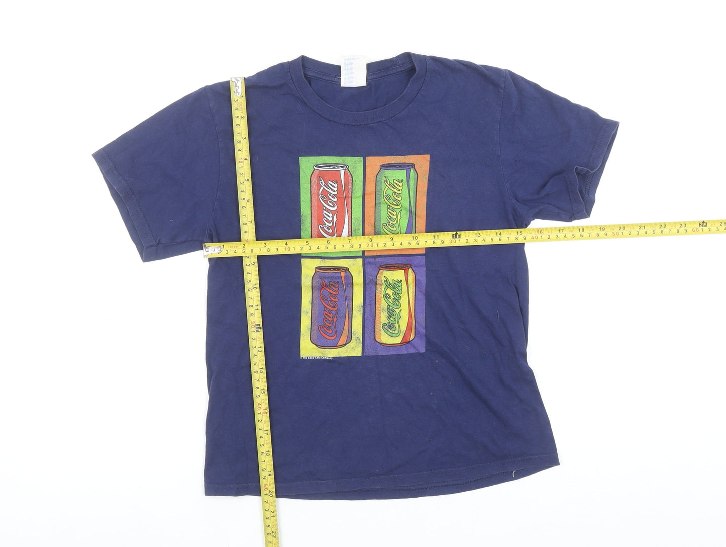 Port & Company Women's Blue Coca-Cola Graphic T-Shirt Size S