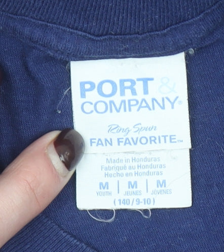 Port & Company Women's Blue Coca-Cola Graphic T-Shirt Size S