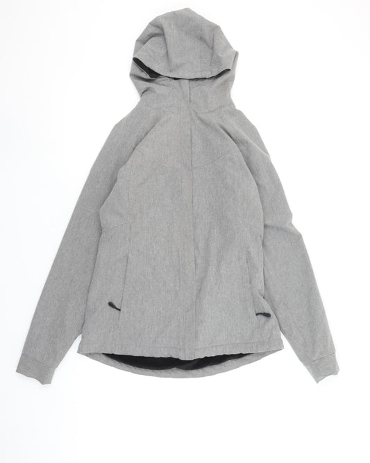 Kirkland Signature Women's Grey Softshell Hooded Jacket Size S