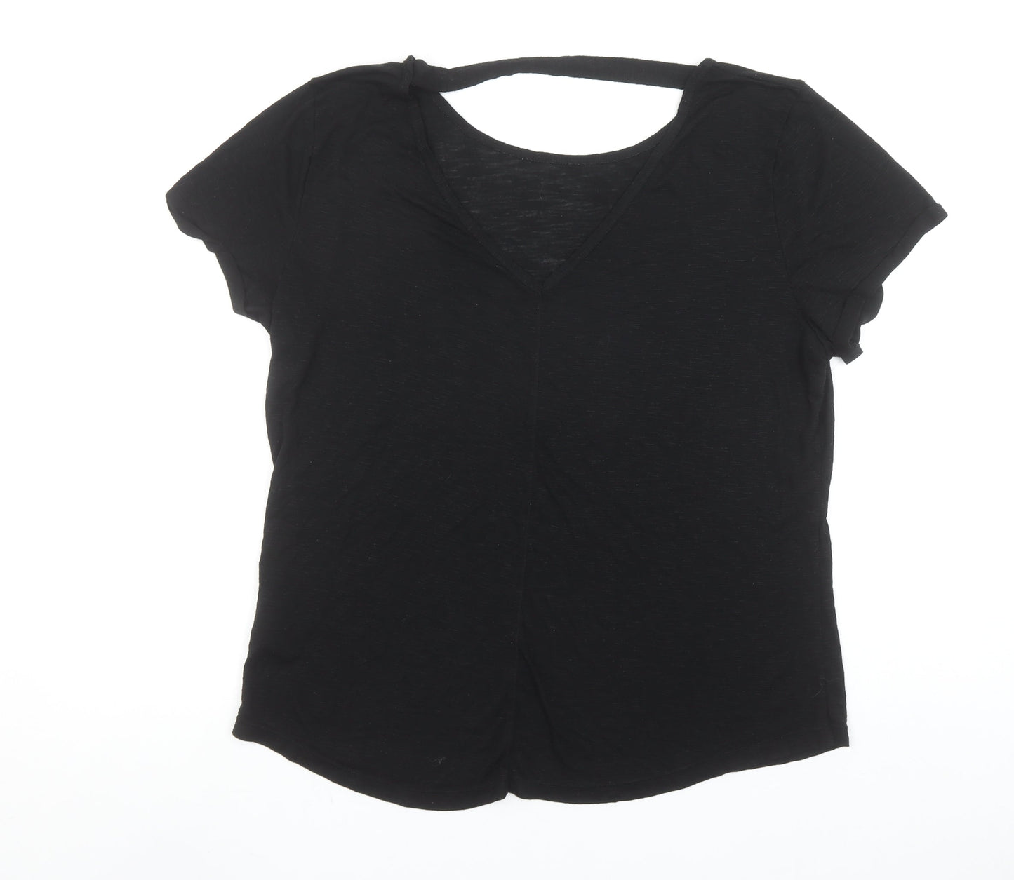 LA Gear Women’s Black Size 18 Short Sleeve V-Neck Basic T-Shirt