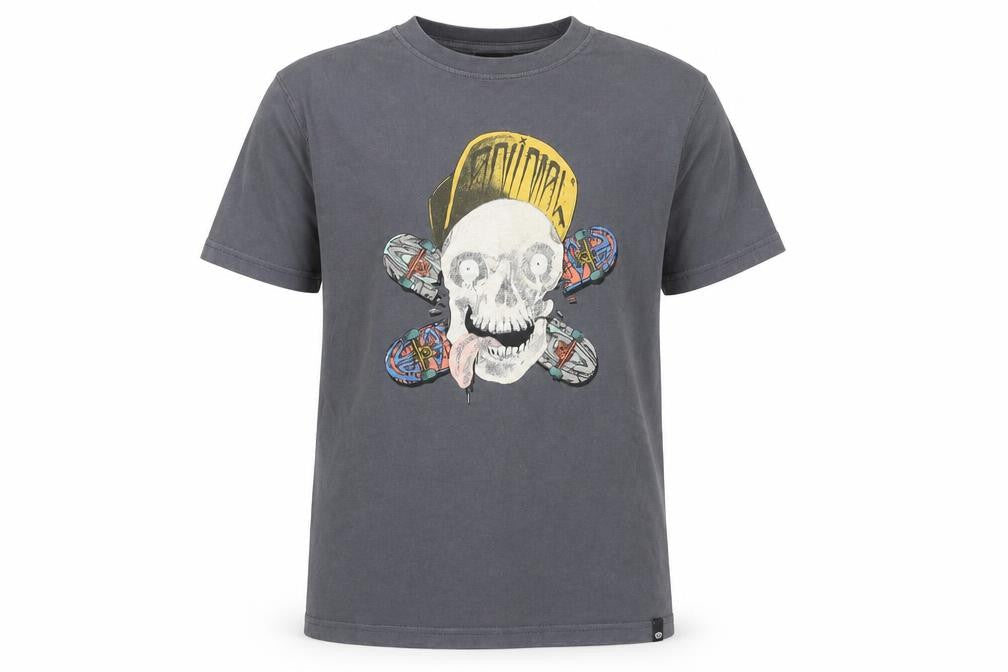 Animal Boys Grey Skull Graphic Short Sleeve Cotton T-Shirt 11-12 Years