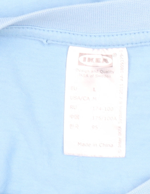IKEA Men’s Blue Graphic Print Cotton T-Shirt Size L