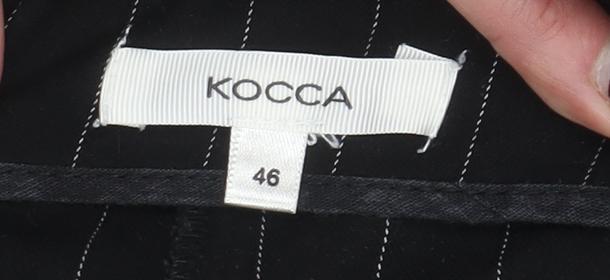 Kocca Women’s Black Pinstripe Tapered Trousers Size 18