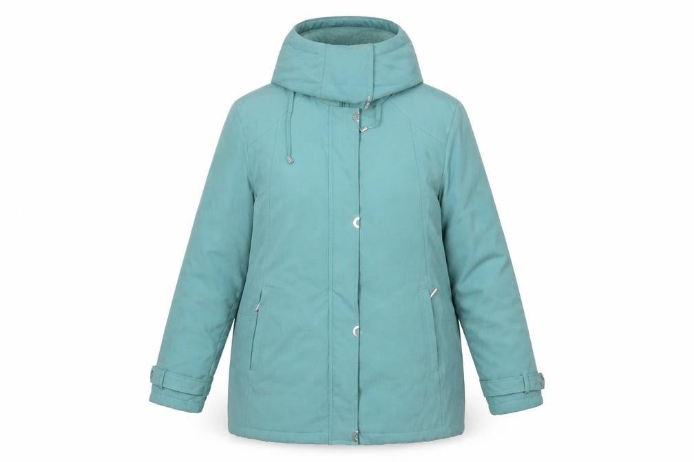 Klassik Womens Green Hooded Parka Jacket Size 14 Water Resistant