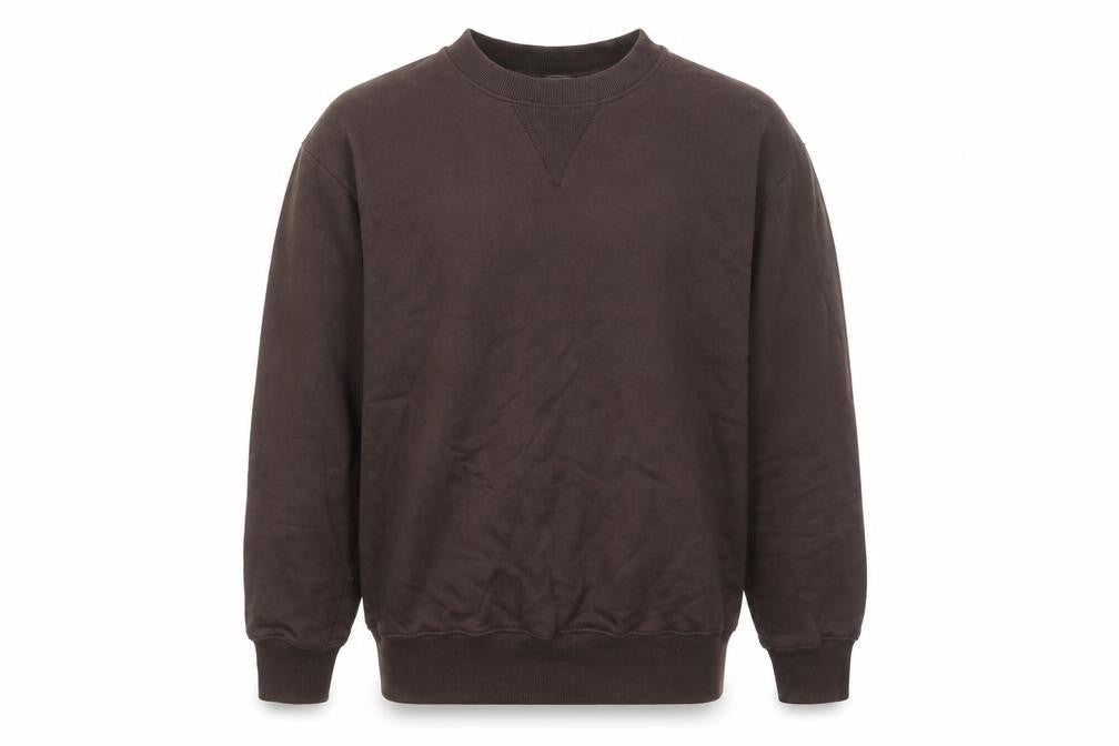 ASOS DESIGN Men's Brown Crew Neck Cotton Sweatshirt Size S