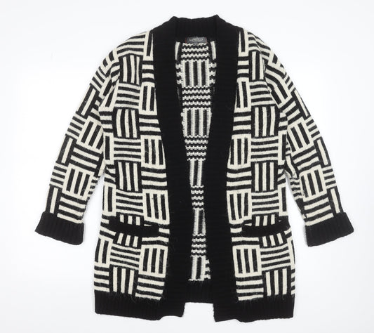 Marks and Spencer Women’s Black White Geometric Knit Cardigan Small