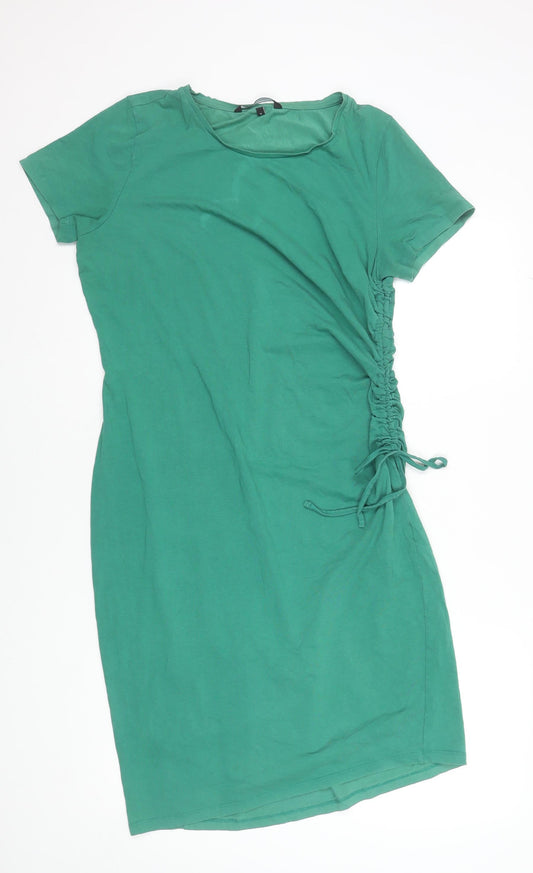 Vero Moda Women’s Green XL Ruched T-Shirt Dress Casual