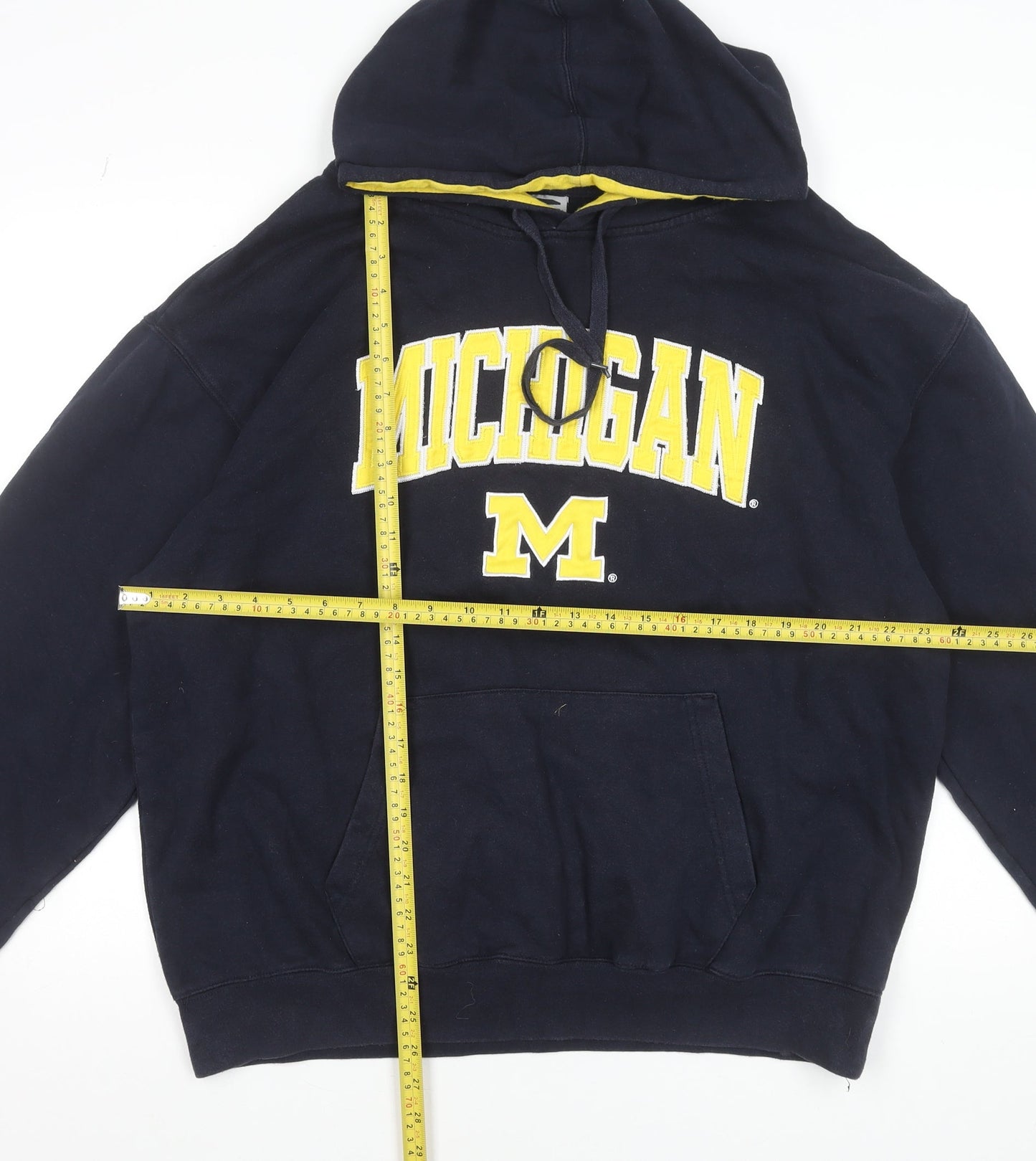 Stadium Athletics Men’s Blue 2XL Pullover Hoodie Michigan Logo Sweatshirt