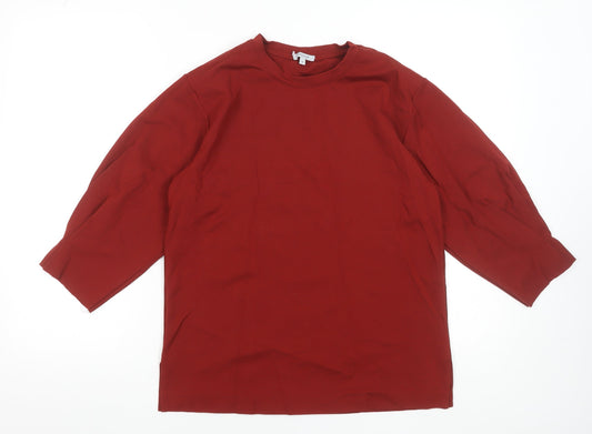 Jigsaw Women’s Red 3/4 Sleeve Basic Jersey Top Size M