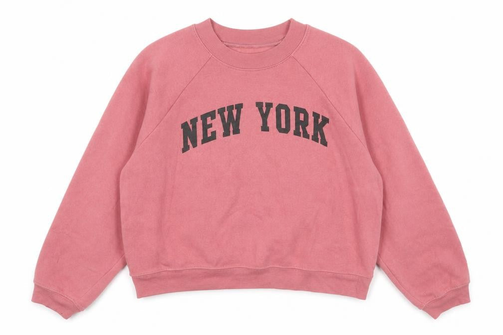 Torkia Apparel Women’s Pink New York Pullover Sweatshirt Size M