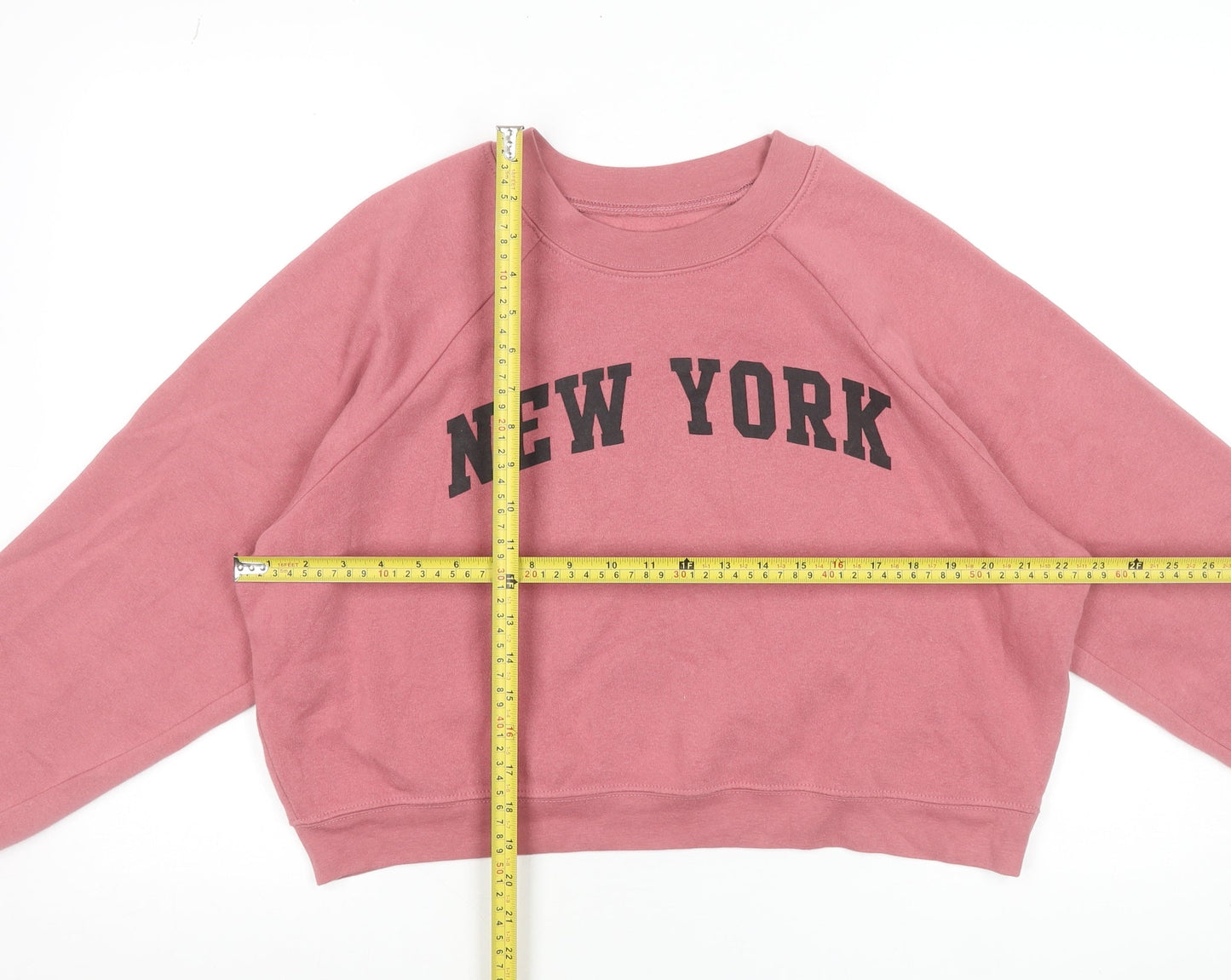 Torkia Apparel Women’s Pink New York Pullover Sweatshirt Size M