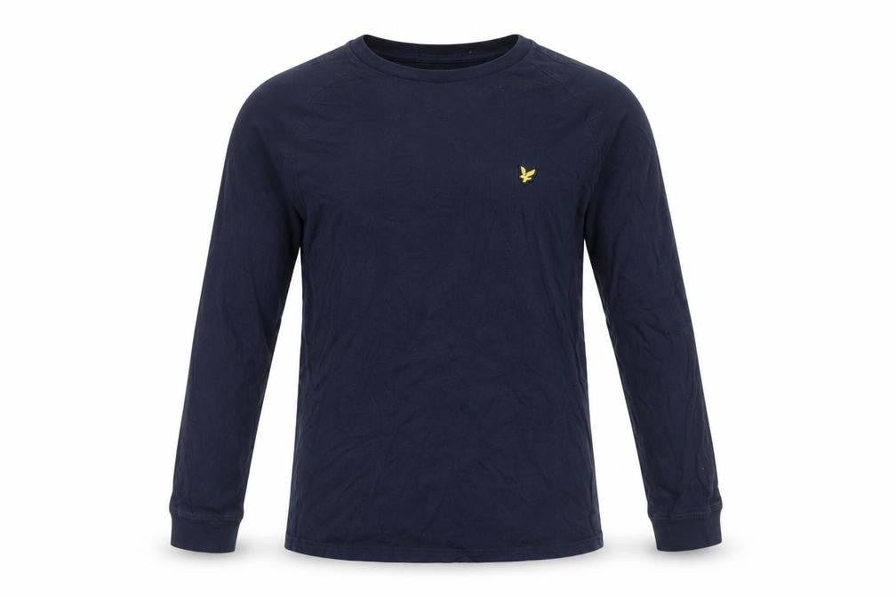 Lyle & Scott Junior Boys Blue Long Sleeve Cotton Logo T-Shirt 15-16 Years