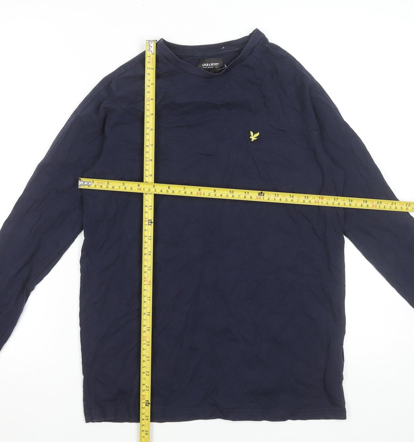 Lyle & Scott Junior Boys Blue Long Sleeve Cotton Logo T-Shirt 15-16 Years