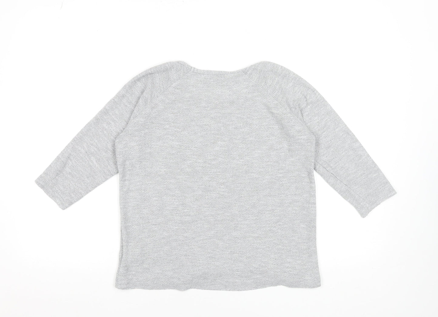 Oasis Women’s Grey 3/4 Sleeve Knit T-Shirt XS