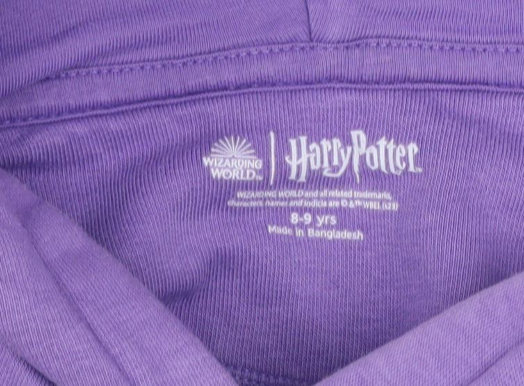 Marks and Spencer Girls Purple Harry Potter Pullover Hoodie 8-9 Years