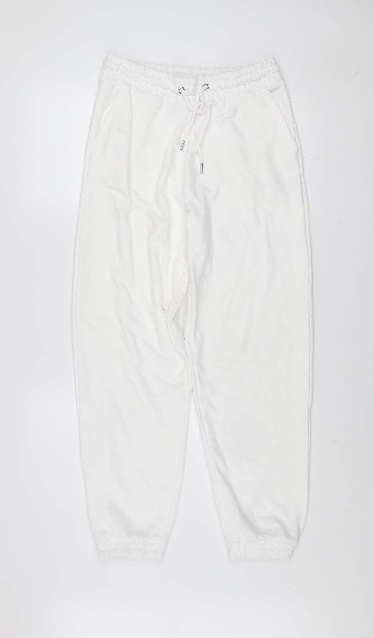 Stradivarius Women’s White Jogger Sweatpants Size 14 Relaxed Fit