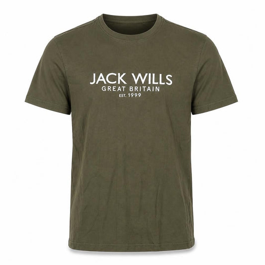 Jack Wills Men's Green Classic Fit Crew Neck T-Shirt Size S