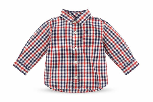 Tommy Hilfiger Baby Unisex Multicoloured Check Cotton Button-Up Shirt 12M