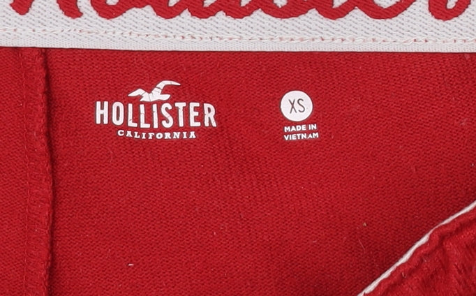 Hollister Women Red XS Jogger Sweatpants Polyester Blend