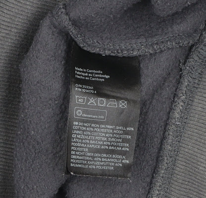 H&M Men’s Grey Regular Fit Pullover Hoodie XL Graphic Print