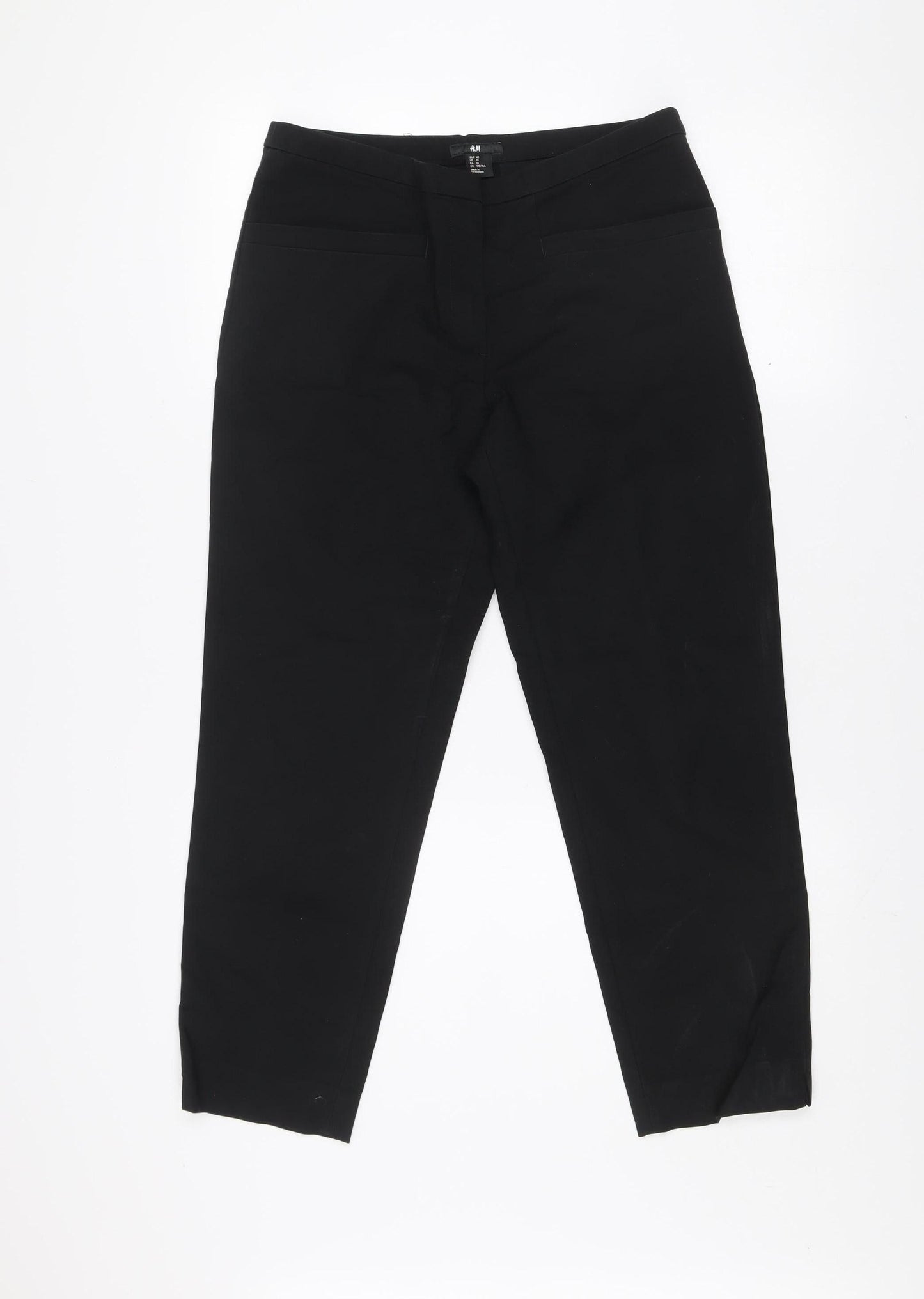 H&M Men’s Black Slim Fit Chino Trousers Size L 32in Waist