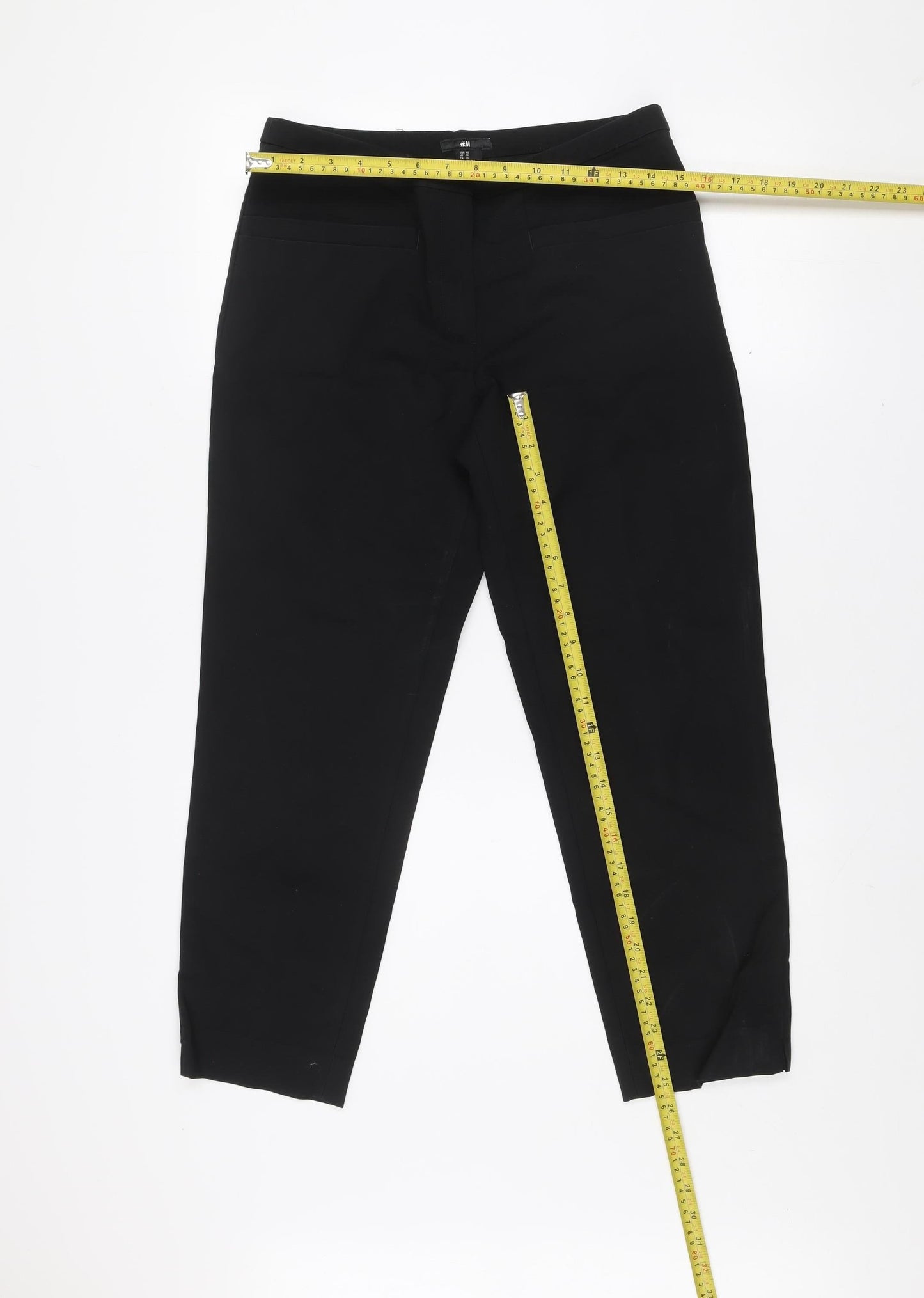 H&M Men’s Black Slim Fit Chino Trousers Size L 32in Waist