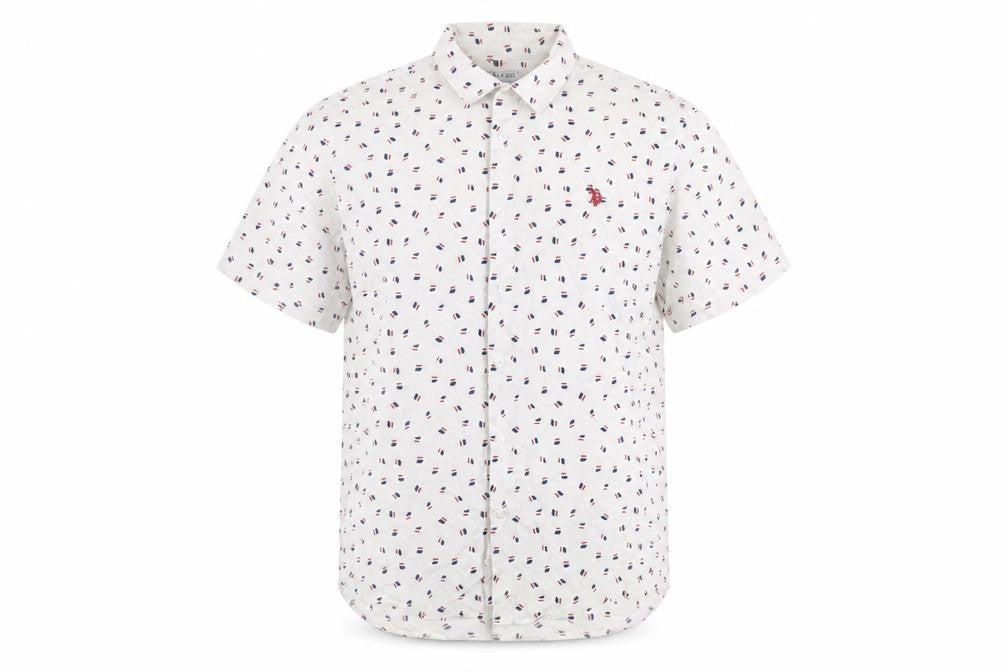 U.S. Polo Assn. Men's White 2XL Short Sleeve Button-Up Shirt