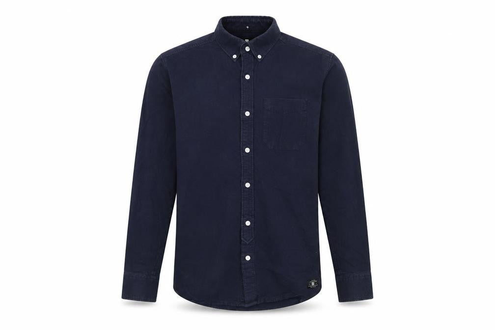 DC Men’s Blue Cotton Button-Up Long Sleeve Casual Shirt M