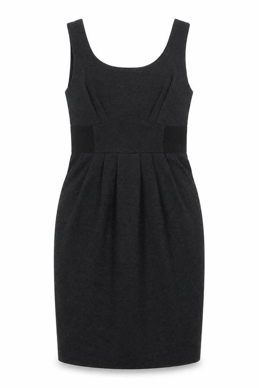 Intermission Women’s Grey Sheath Knee Length Dress Size 8 Sleeveless Workwear