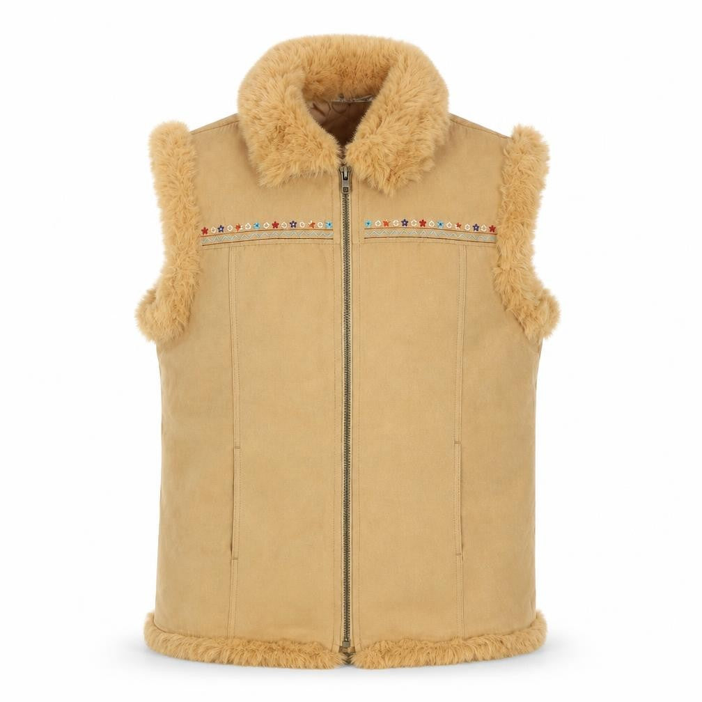 Marks & Spencer Girls Beige Faux Fur Lined Waistcoat 13-14 Years