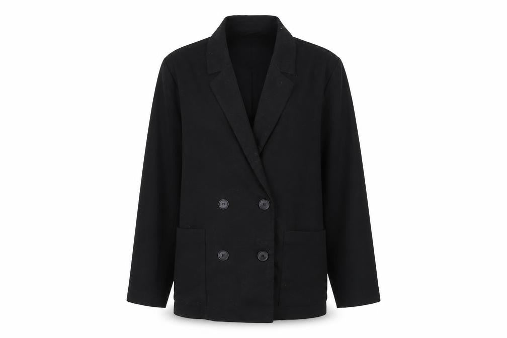 Monki Unisex Black Cotton Blazer Jacket Medium Classic Fit