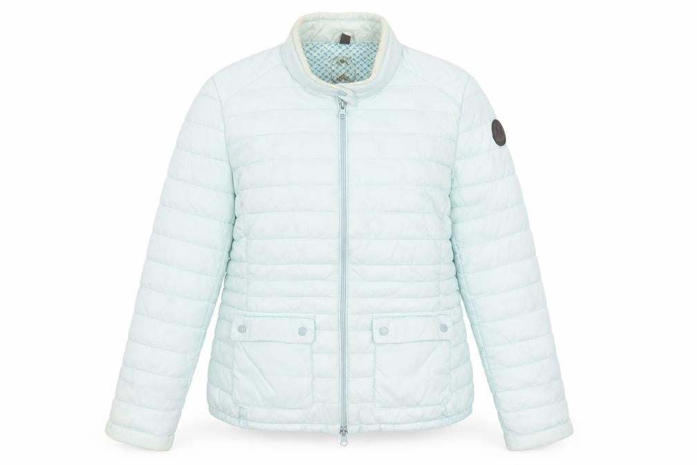 Ganesh Womens Blue Quilted Puffer Jacket Size 10 Lightweight