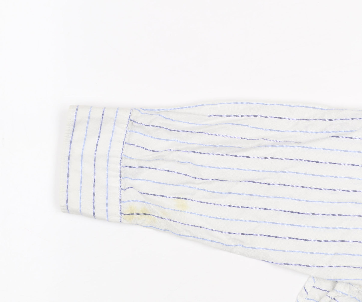 Gap Men's White Striped XL Relaxed Fit Button-Up Cotton Shirt