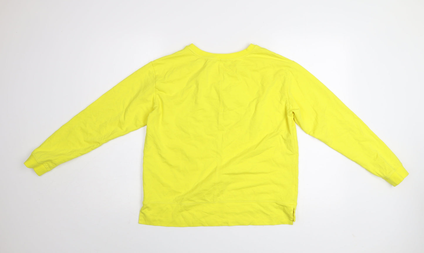 Sandwich Women Yellow Merci Mille Fois Pullover Sweatshirt M