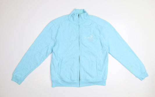 Blue 84 Women's Blue L Full Zip Casual Jersey Jacket