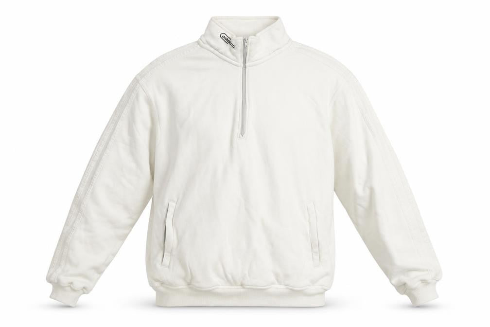 Adidas Men's White 1/2 Zip Cotton Sweatshirt Size M