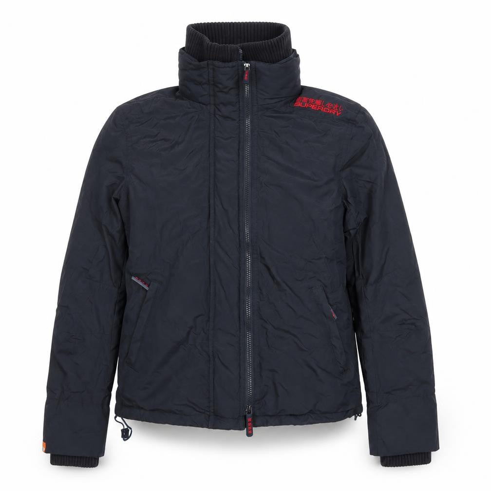 Superdry Women Black Large Double Black Label Full Zip Jacket