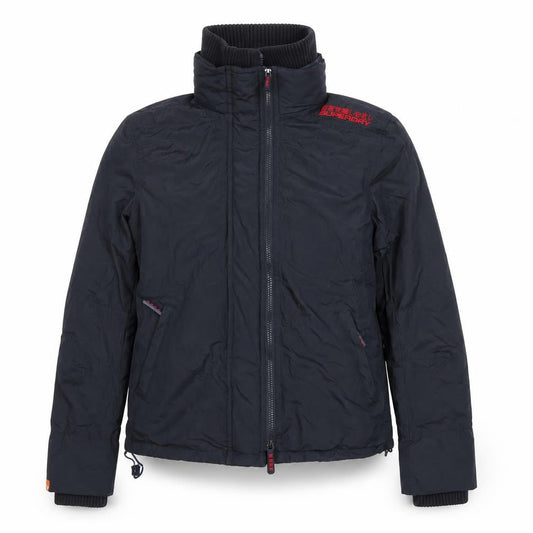 Superdry Women Black Large Double Black Label Full Zip Jacket