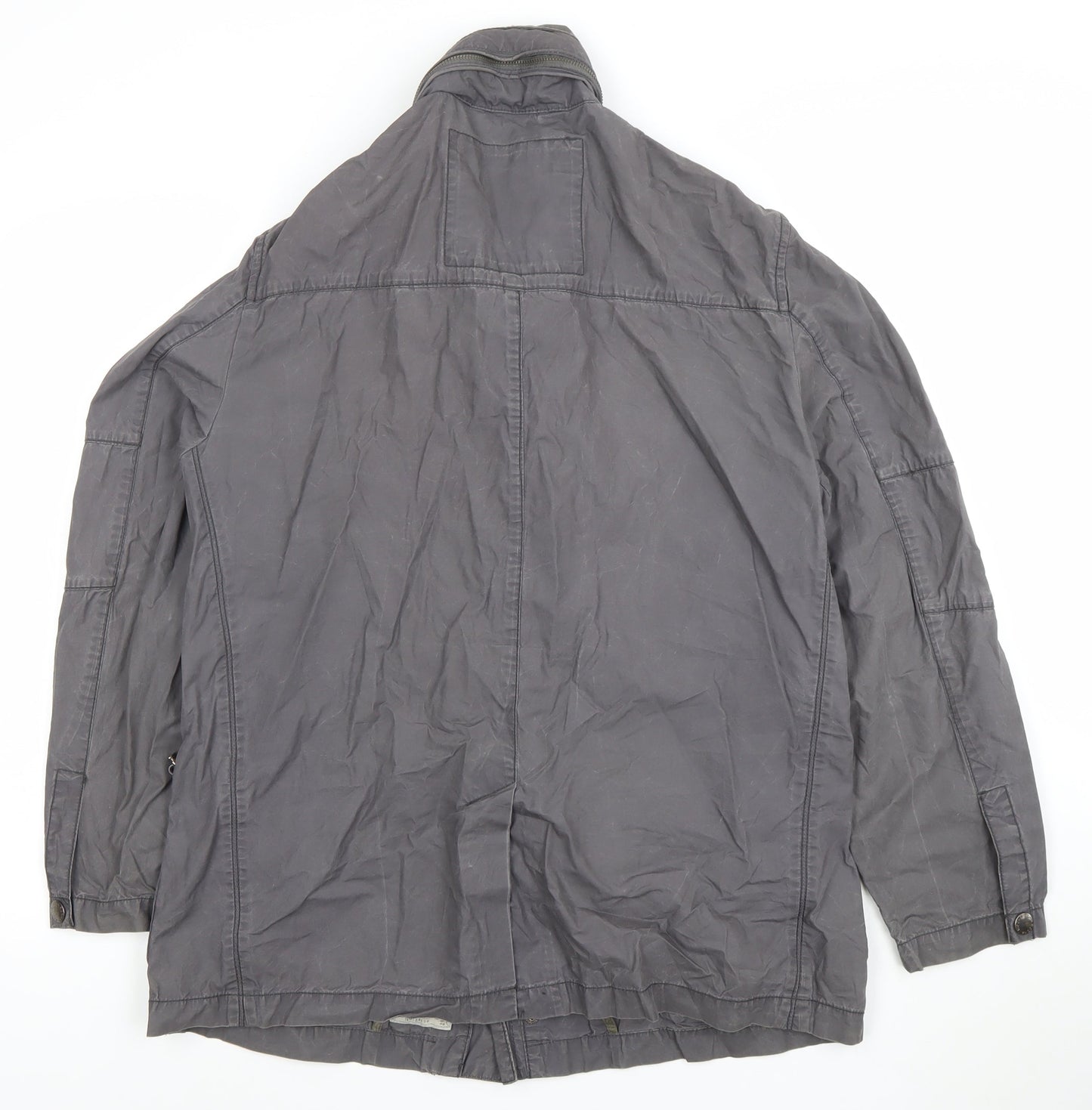 Petrol Industries Women Grey Cotton Military Jacket M