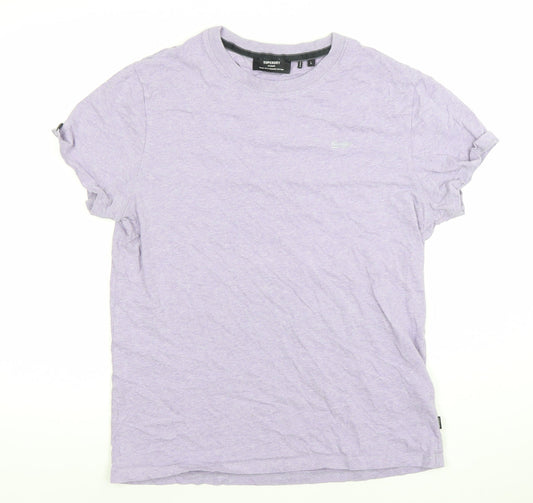 Superdry Studios Men's Lilac Organic Cotton Crew Neck T-Shirt Size L