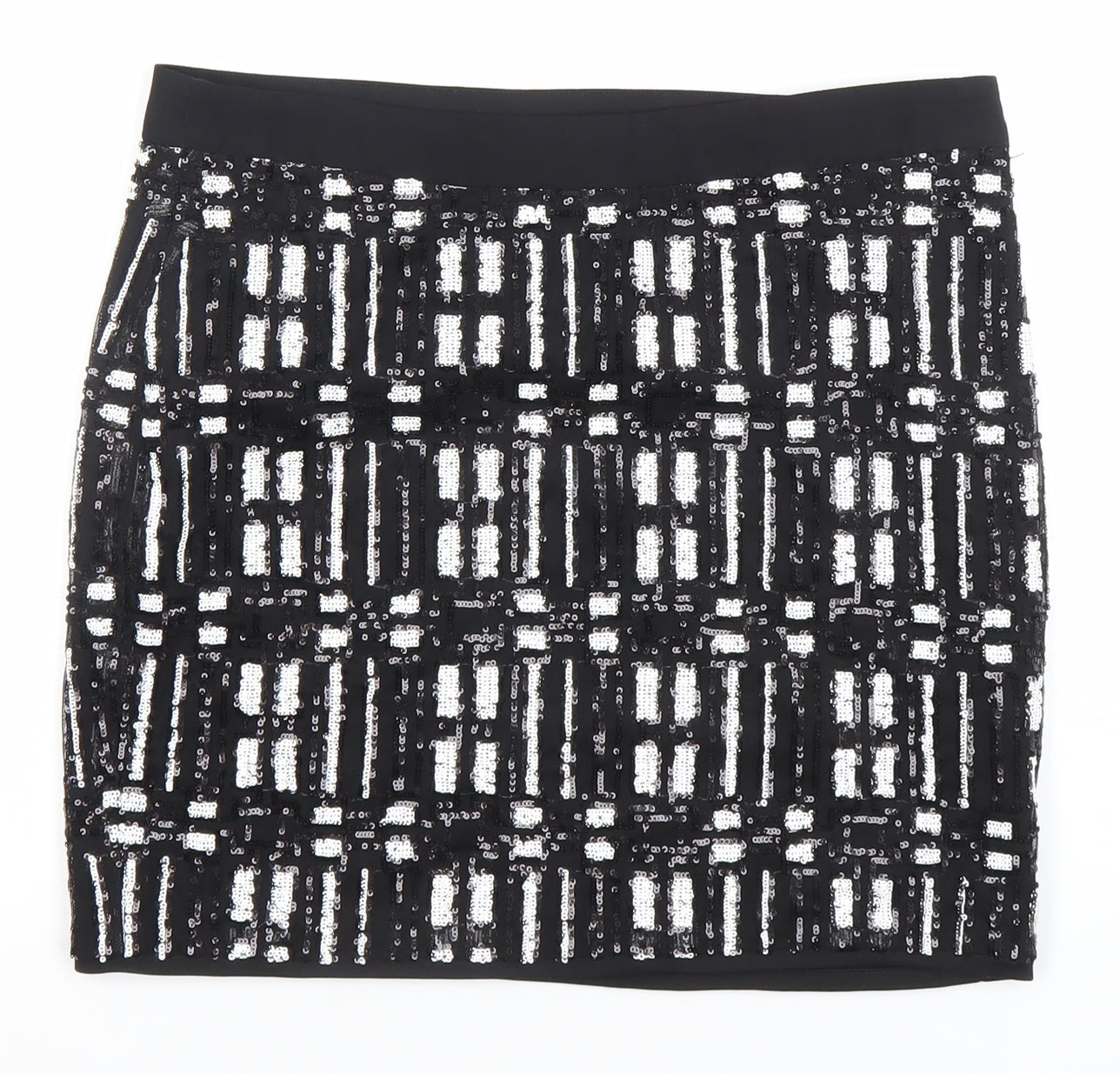 Vero Moda Women’s Black Sequin Pencil Mini Skirt Size 10