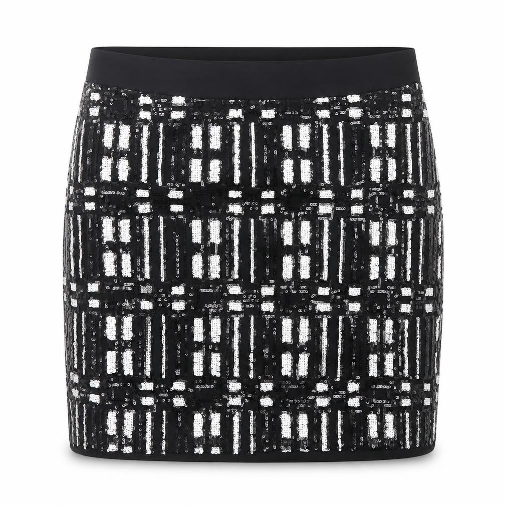Vero Moda Women’s Black Sequin Pencil Mini Skirt Size 10