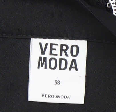 Vero Moda Women’s Black Sequin Pencil Mini Skirt Size 10