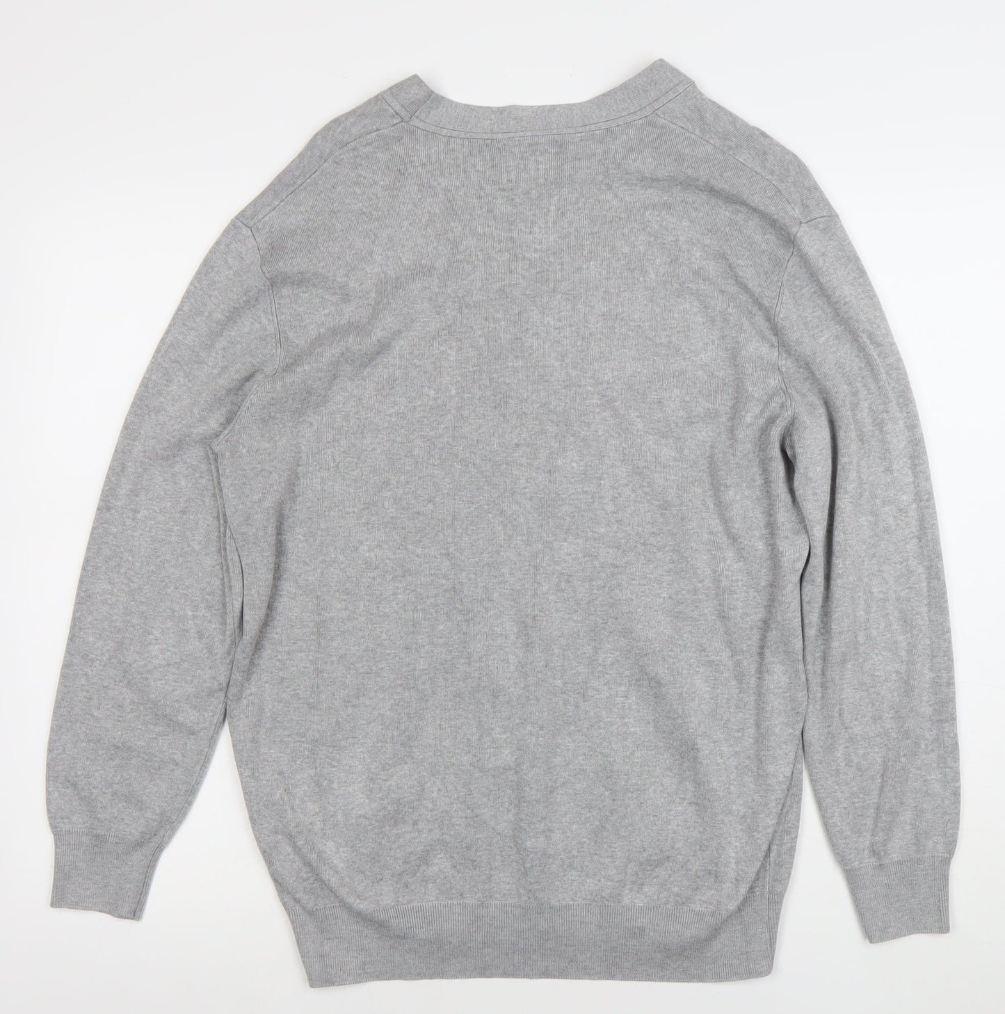 Zara Women’s Grey Viscose Blend Crew Neck Long Sleeve Jumper Size 14