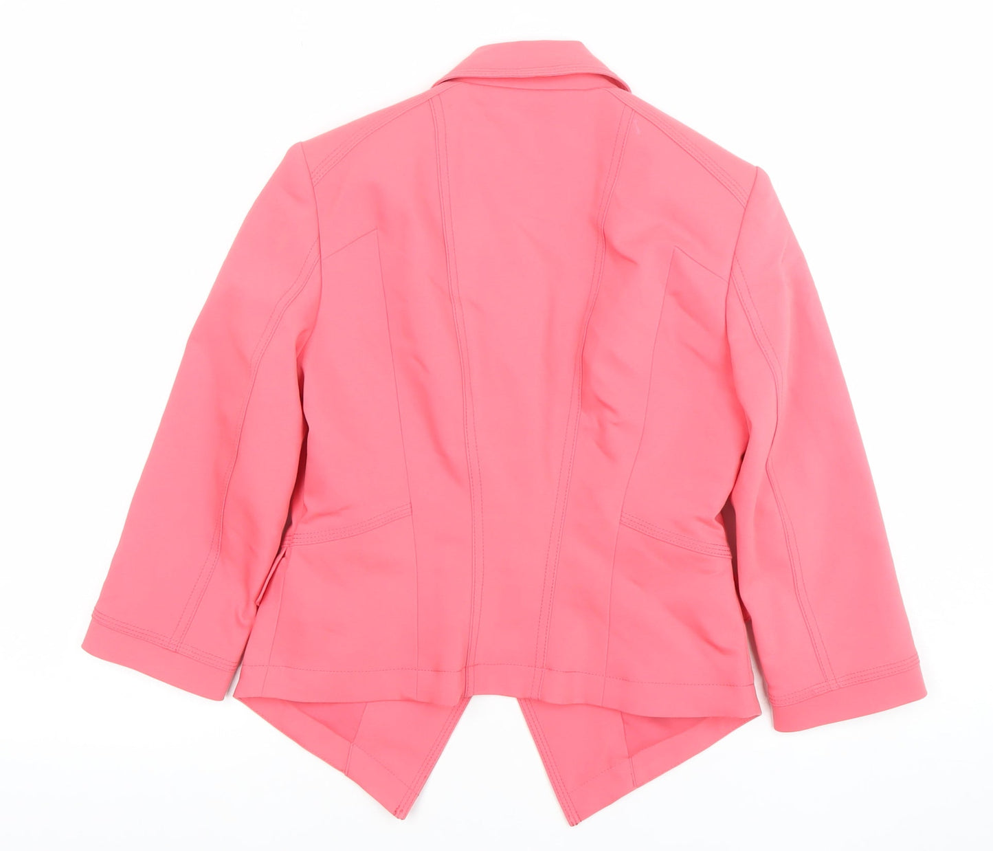 White House Black Market Women Pink Shawl Collar One-Button Blazer Size 6