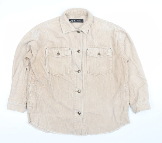 ZARA Women’s Beige Corduroy Button-Up Jacket XS