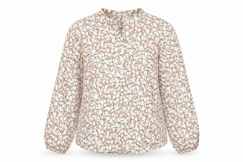 Gallery Womens Multicoloured Floral Long Sleeve Chiffon Blouse Size 10
